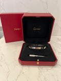 Pre Loved Cartier 18ct White Gold Love Bracelet Classic Model 19cm (Pristine)