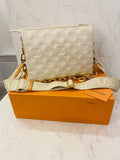 Pre Loved Louis Vuitton Coussin PM in Cream Leather