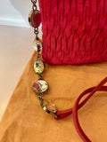 Pre Loved Miu Miu Pink Cotton Crystal Shoulder /Clutch Bag