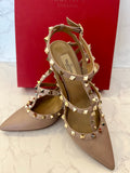 Pre Loved Valentino Garavani Poudre Rock Stud Heels UK6 ** reserved NF **
