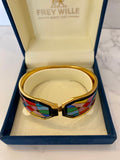 Pre Loved Frey Wille Multi Enamel Bangle M
