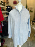 Celine Long Striped Cotton Shirt FR 36 UK 8-10