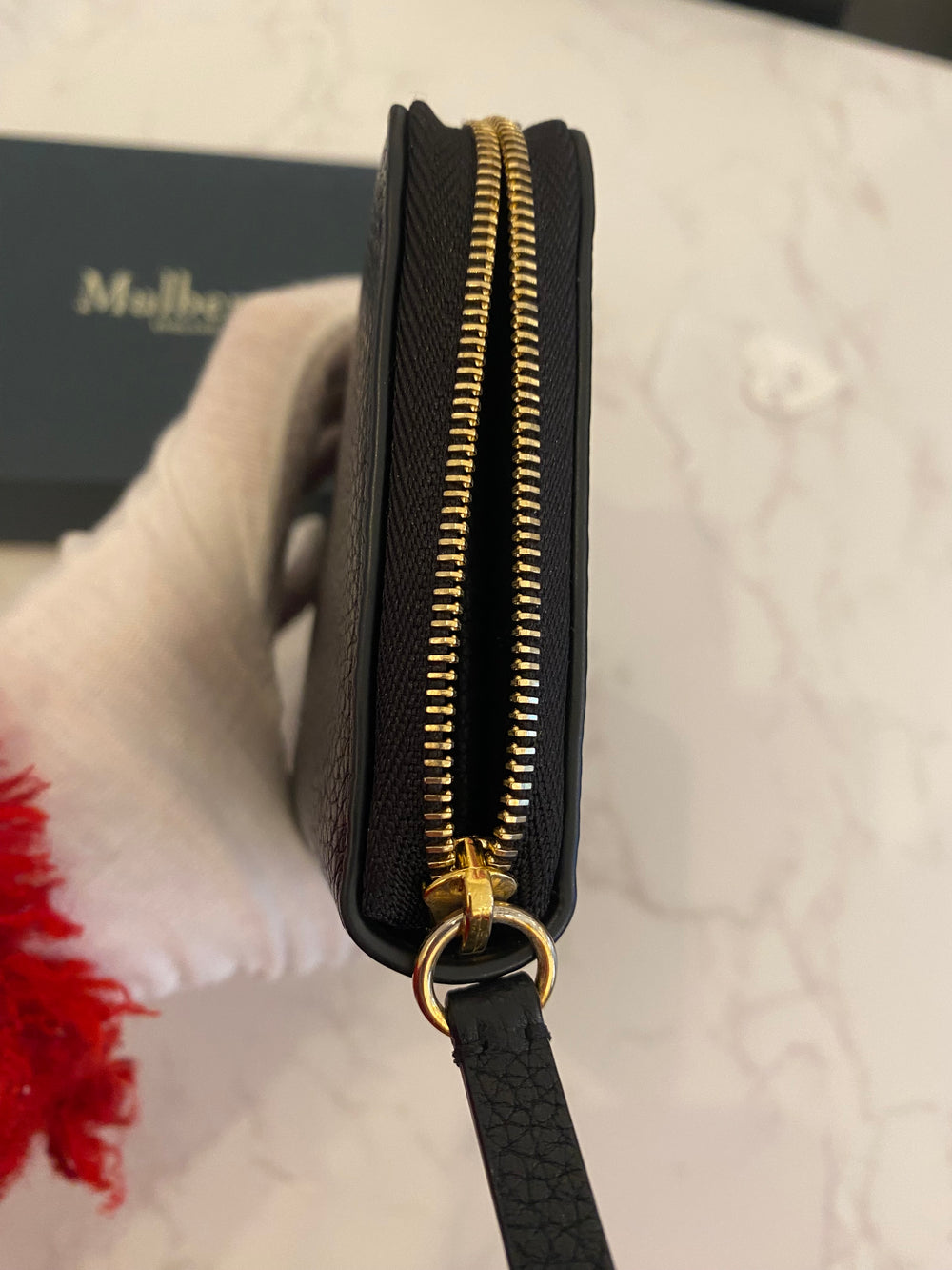 Pre Loved Mulberry Zip Around Black Wallet