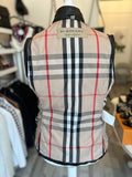Pre Loved Burberry Black Trench Coat, Fox Fur Trim, Detachable Padded Gilet UK10 (excellent)
