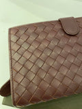 Pre Loved Bottega Veneta Intrecciato Leather Continental Wallet in Old Rose (excellent)