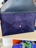 Pre Loved Jimmy Choo Rosetta Navy Envelope Clutch (excellent)