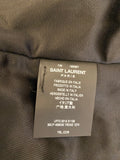 Saint Laurent Black Lambskin Biker Jacket with studded detail and star brooch FR 38 (Fits Uk6/8)