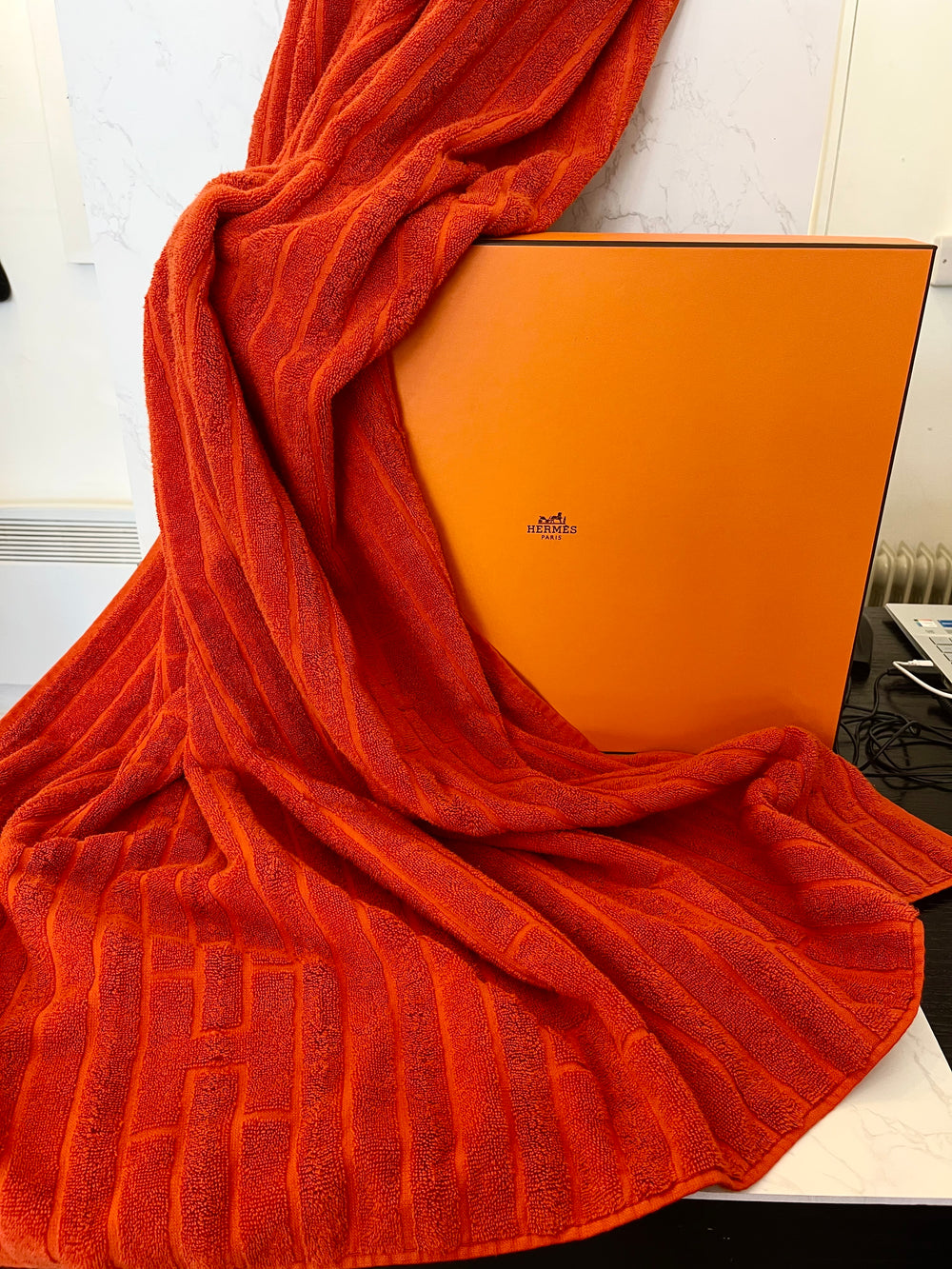 Pre Loved Hermes Luxurious Bath / Beach Towel