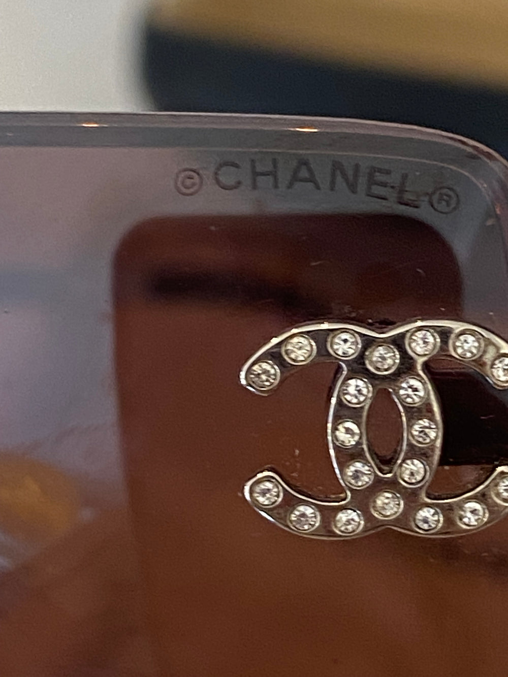Pre Loved Chanel Vintage Rimless Diamante Sunglasses