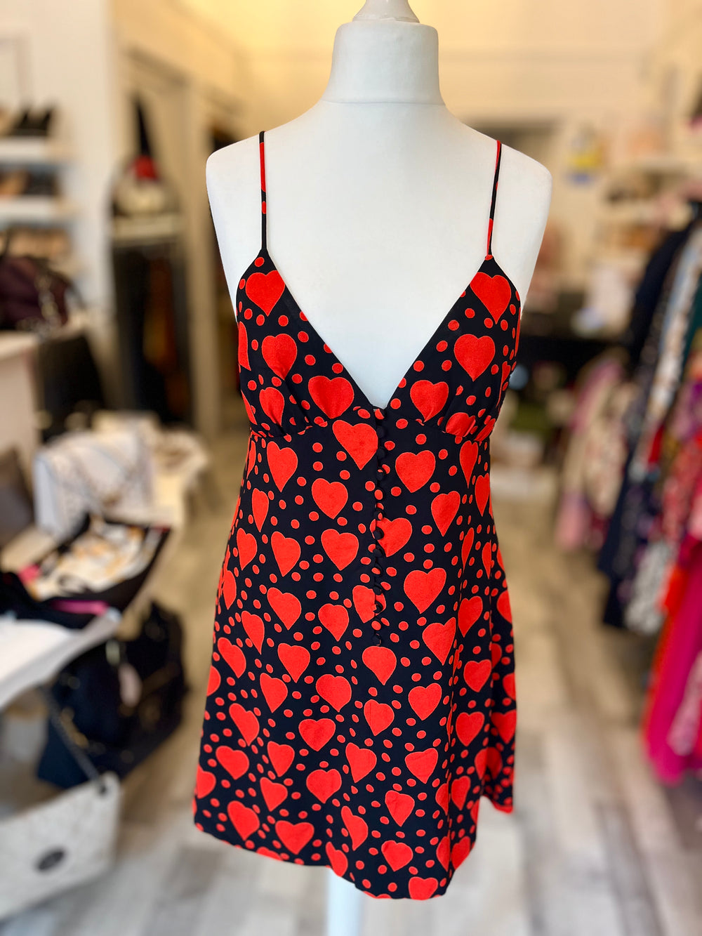 Pre Loved Saint Laurent Hearts Dress UK 14