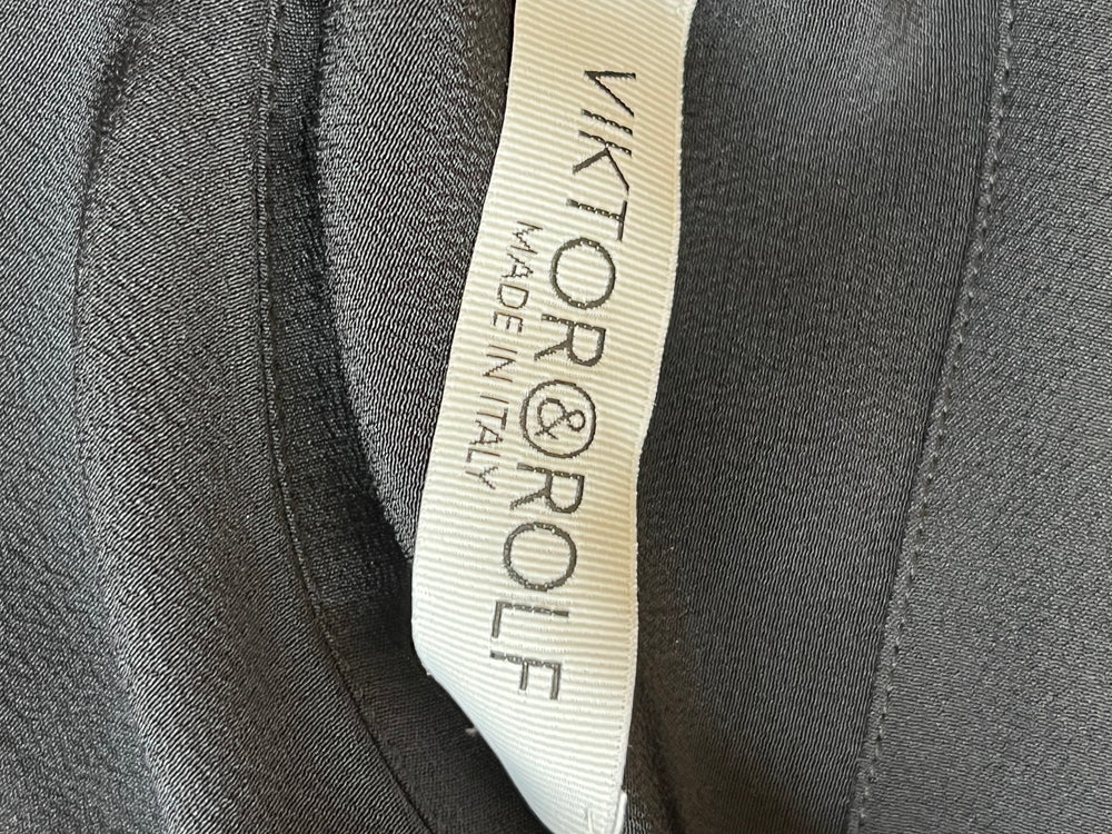 Pre Loved Viktor & Rolf Silk Button Front Dress Bell Sleeves