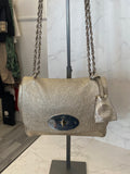 Pre Loved Mulberry Small Lily In Gold Crinkle Leather