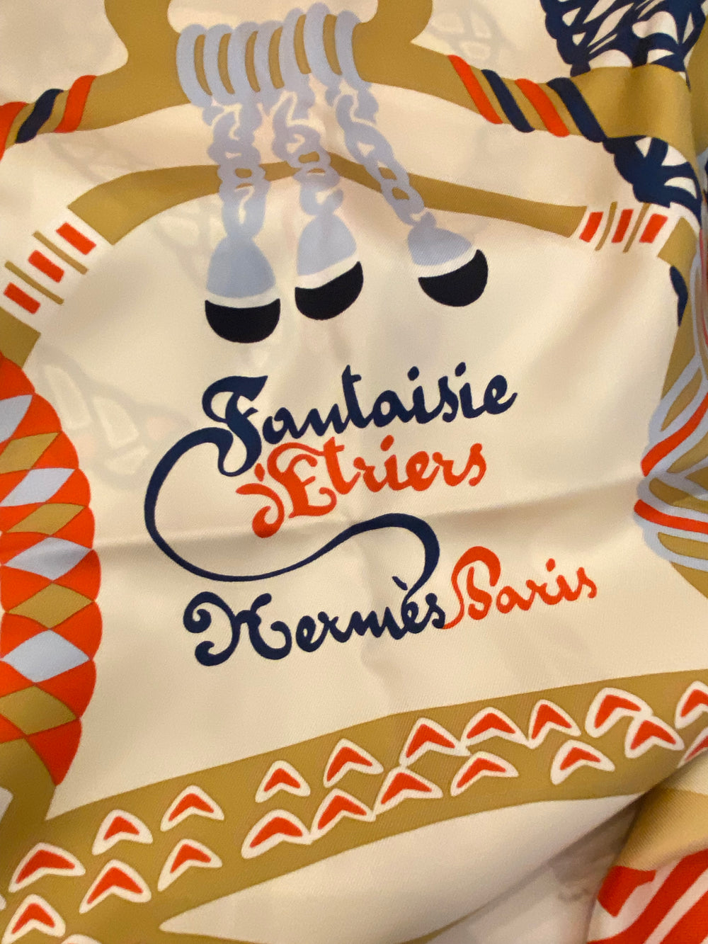 Pre Loved Hermes Silk 'Fantaisie D'Etriers' Scarf (new)