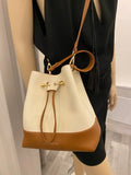 Pre loved Strathberry Lana Osette Vanilla & Tan Bucket Bag (excellent)