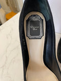 Pre Loved Christian Dior Miss Dior Black Suede Heels UK 4