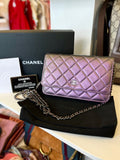 Chanel Wallet on Chain in Iridescent Purple Leather