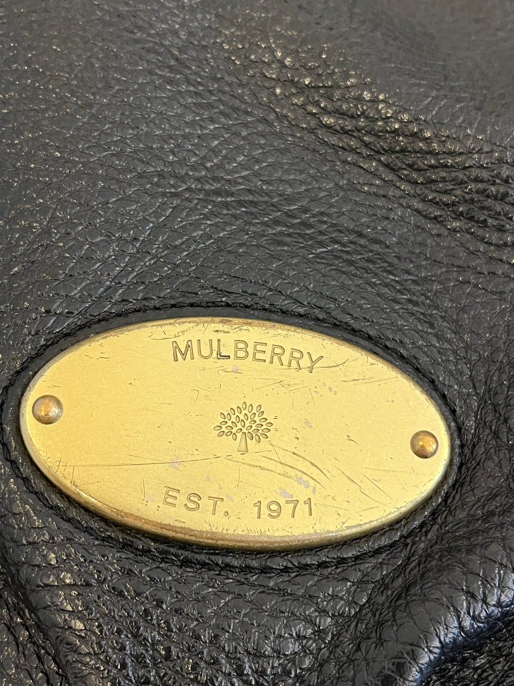 Pre Loved Mulberry Mitzy Hobo in Black Leather