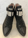 Pre Loved Miu Miu Black Leather & Crystal Boots UK 5.5 (New)