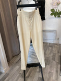Pre Loved Comme des Garcons Cream High-Draw string Waist Trousers ukS