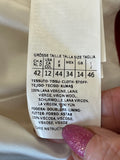 Max Mara Cream Wool Coat with Leather Belt UK 14 (fits 12-14)