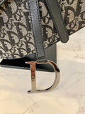 Pre Loved Christian Dior Black Oblique Saddle Bag - Vintage