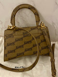 Pre Loved Balenciaga Hourglass XS Top Handle Bag in BB Monogram