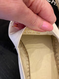 Pre Loved Chanel Cream Leather Espadrilles UK5