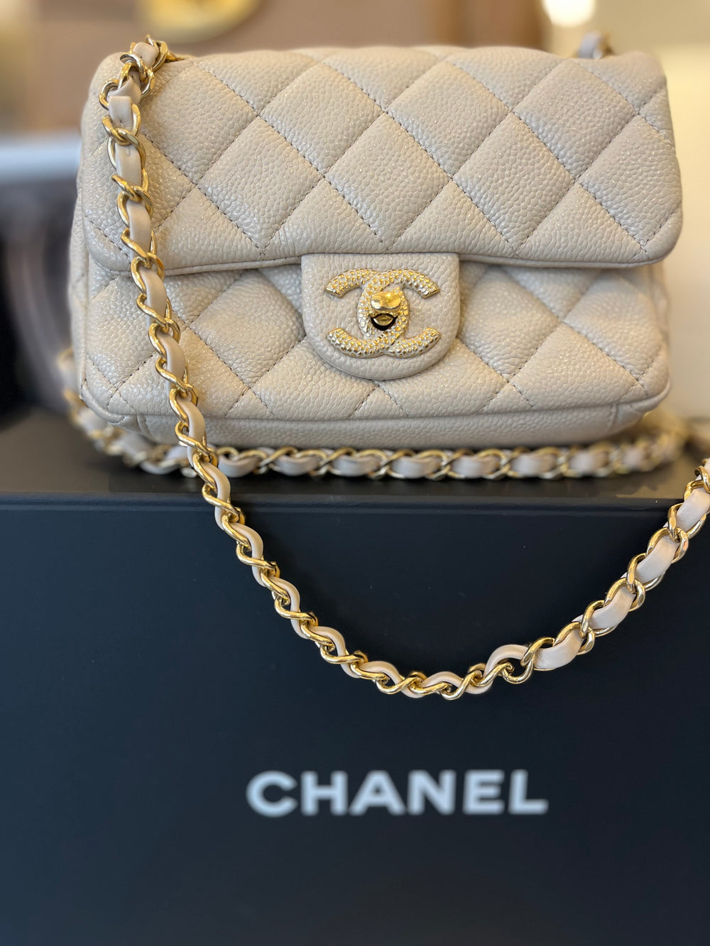 Pre Loved Chanel Classic Mini Quilted Flap Handbag (excellent)
