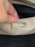 Pre Loved Prada Beige Leather and Suede Medium Tote