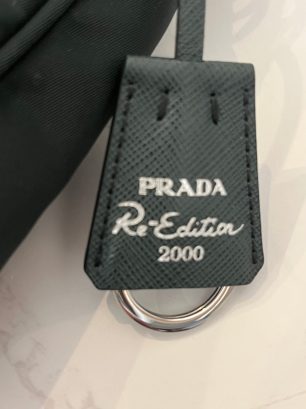 Pre Loved Prada Re-Edition 2000 Nylon Mini Bag in Dark Green