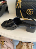 Pre Loved Gucci Rubber Logo Platform Slides UK 6 (excellent)