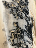 Hermes Rare Vintage Sheer Silk Cardigan with Toile De Jouy Scenes FR38 UK10