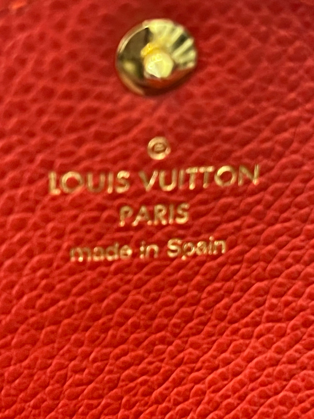 Pre Loved Louis Vuitton Sarah Purse Wallet in Red Empreinte Leather (matching handbag listed separately)