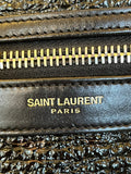 Saint Laurent Heidi Slimane City Backpack in Black Crinkle Leather
