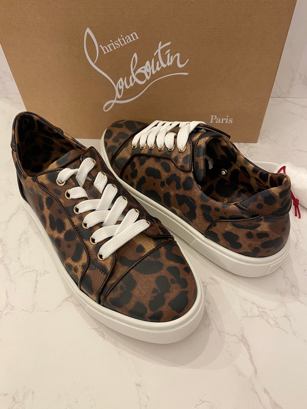Preloved Christian Louboutin Vieirissima Orlato Sneakers Leopard size UK 6 (new)