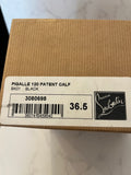 Pre Loved Christian Louboutin Pigalle 120 Black Patent Heels Size UK 3.5