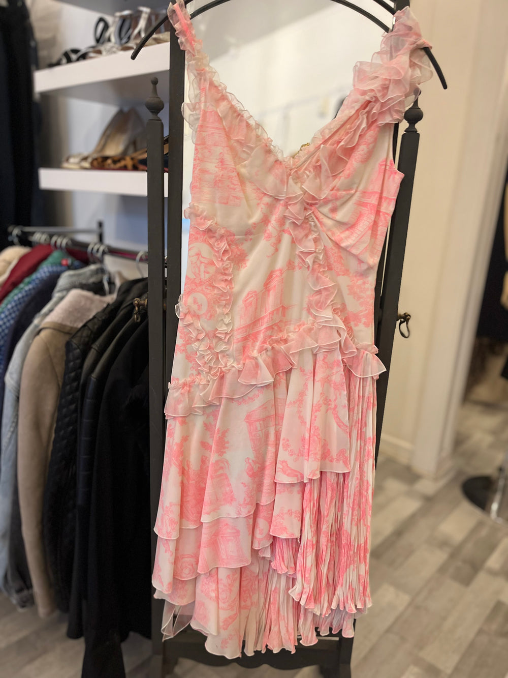 Pre Loved Versace Silk Mix Dress size 40 UK 8 (Excellent)
