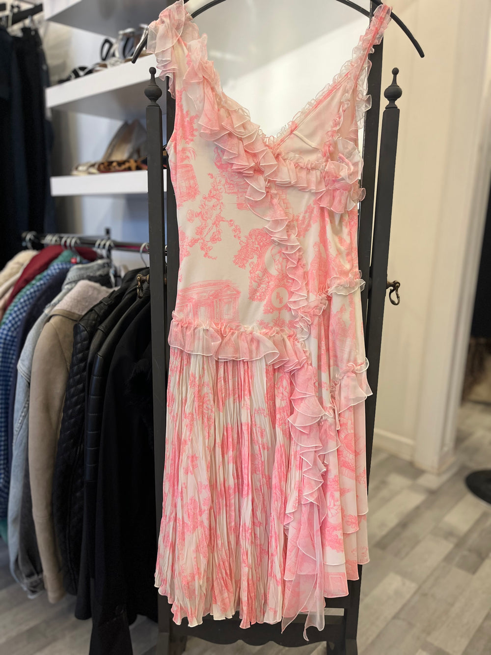 Pre Loved Versace Silk Mix Dress size 40 UK 8 (Excellent)