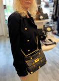 Valentino Garavani Black Leather Roman Stud Bag