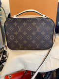 Pre Loved Louis Vuitton Saintonge Crossbody , Monogram & Cream