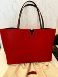 Pre Loved Valentino Garavani Red Leather Tote Bag