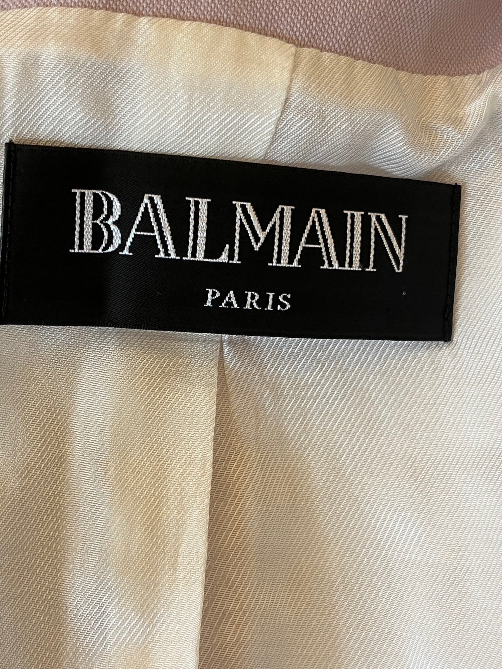Pre Loved Balmain Double Breasted Lilac Wool Blazer size 34 fits UK 6
