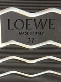 Loewe Terra leather chelsea boots in black & white leather UK 4