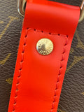 Pre Loved Louis Vuitton Monogram Keepall 50 With Red Leather Trim (excellent)