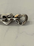 Pre Loved Tiffany & Co Silver and 18ct Gold Heart Link Bracelet