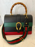 Pre Loved Gucci Tricolour Large Dionysus Bamboo Top Handle
