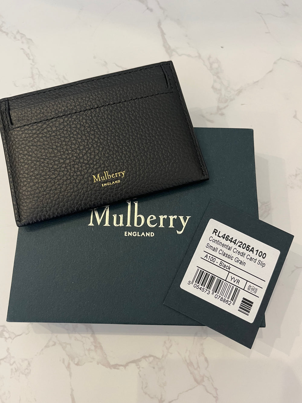 Pre Loved Mulberry Continental Card Holder in Black