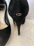 Pre Loved Christian Dior Miss Dior Black Suede Heels UK 4