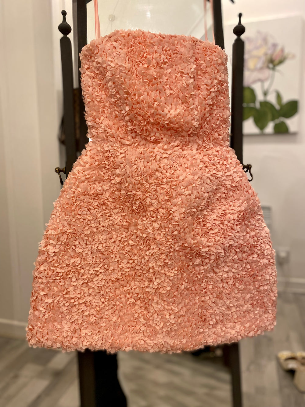 Pre Loved Nadine Merabi Masy Tulip Dress in Peach size XS (new)