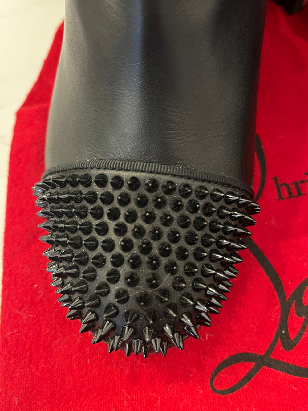 Pre Loved Christian Louboutin Olivia Snow 70 Spiked Boots uk 5 (new)